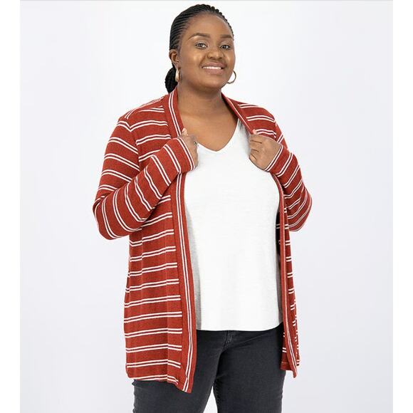 Market & Spruce Stitch Fix Barona Brushed Knit Cardigan Sweater NWT Plus 1X Soft - Picture 3 of 11